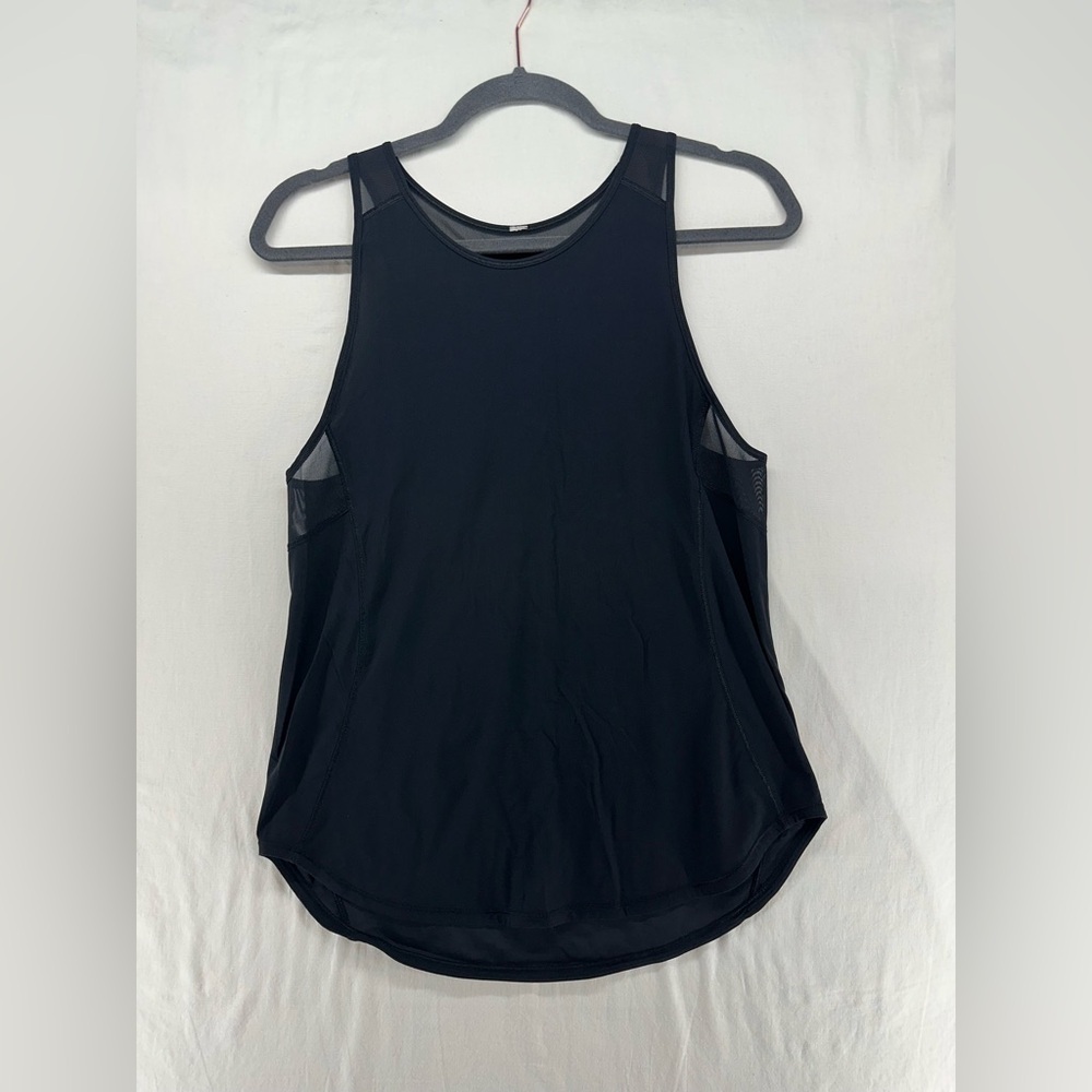 Lululemon Sculpt Tank II Mesh Panels Relaxed Fit Wicking Stretch‎ Black Size 2